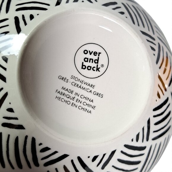 Set of 2 OVER AND BACK Colorful Geometric Design 6" Cereal Soup Bowls - Picture 4 of 12